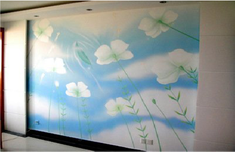  南漳画墙绘怎么画好白云的蓬松感？