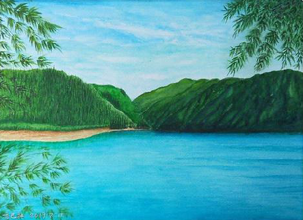 南漳在墙绘中,如何绘画绿水青山?